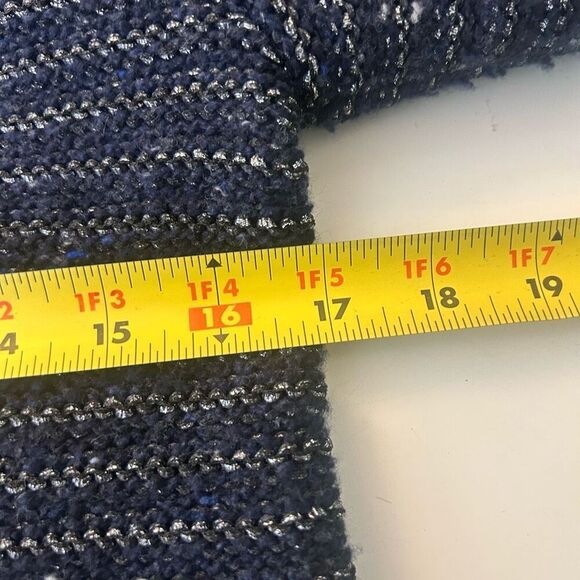 Amina Rubinacci Blue Long Sleeve Knit Wool Cashmere Blend Cardigan Women's Sz 44 - Picture 10 of 12